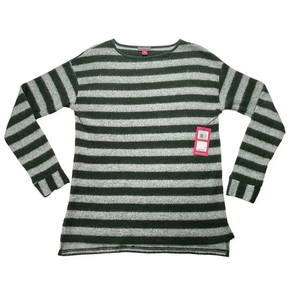 Vince Camuto Umbra Forest Striped Womens Top Size XS - Picture 1 of 6